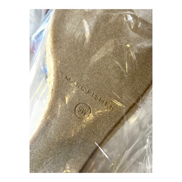 Marc Fisher Teelan Canvas Tie Dye SHOES 9W Ankle Strap Espadrille Wedge SANDALS - Picture 4 of 7